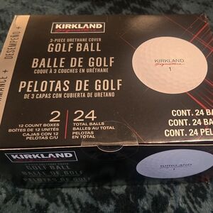 NEW, SEALED 2 Dozen (24) Kirkland Signature 3-Piece White Golf Balls.